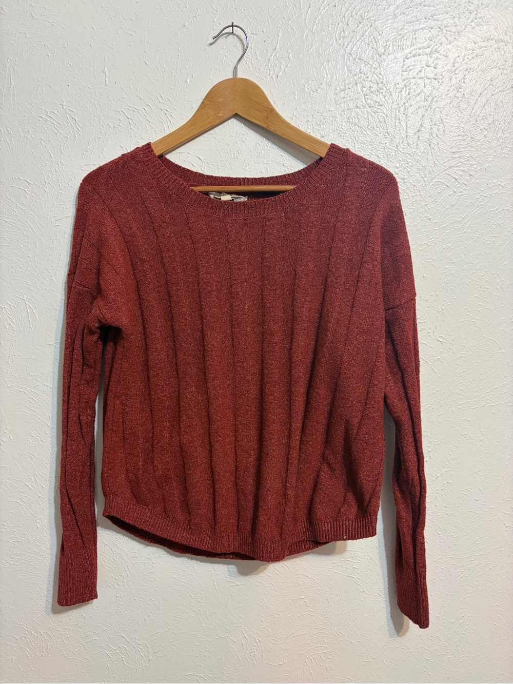 Pink Republic Rust Knit Crewneck Sweater